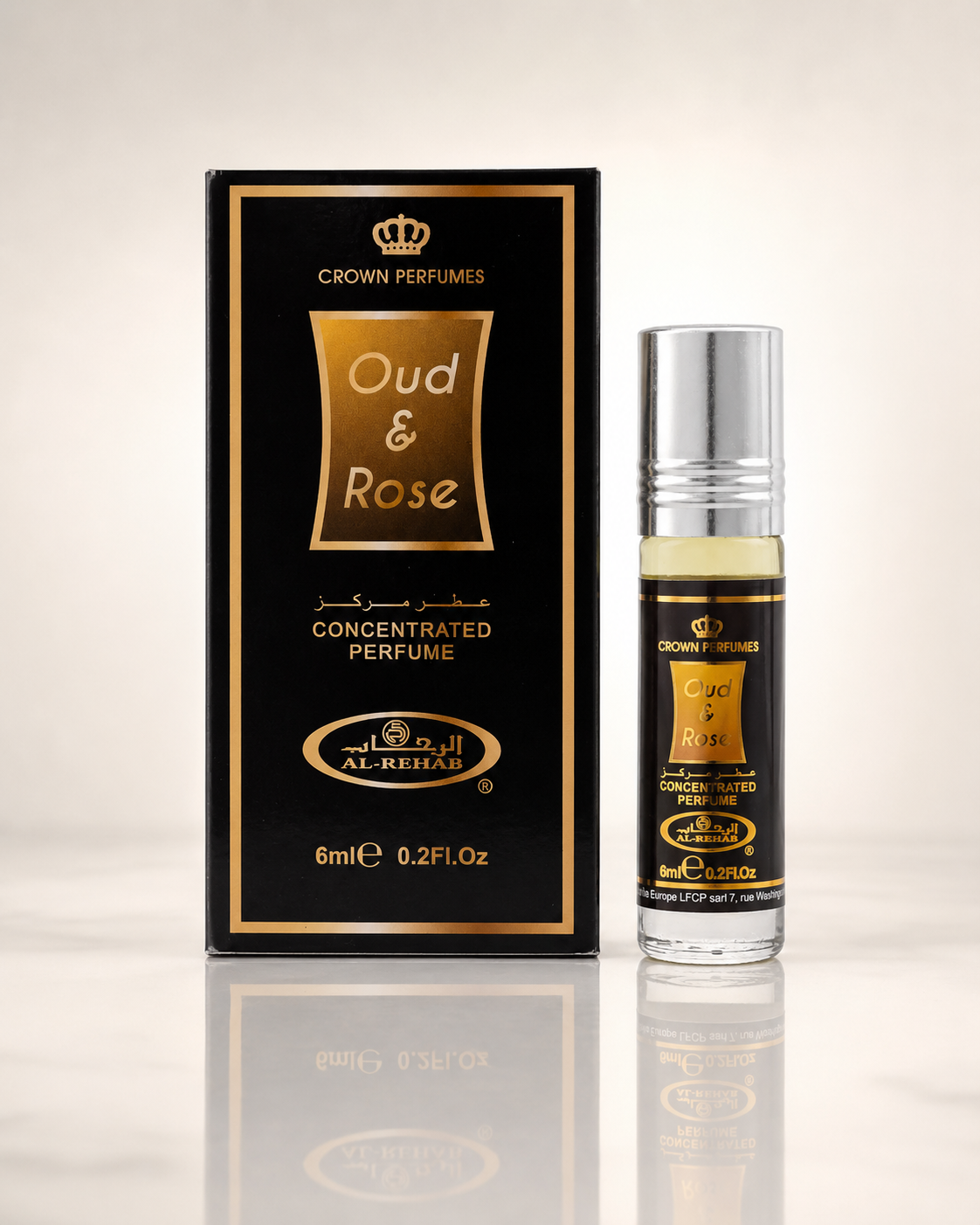 Al Rehab Oud & Rose Perfume Oil 6ml